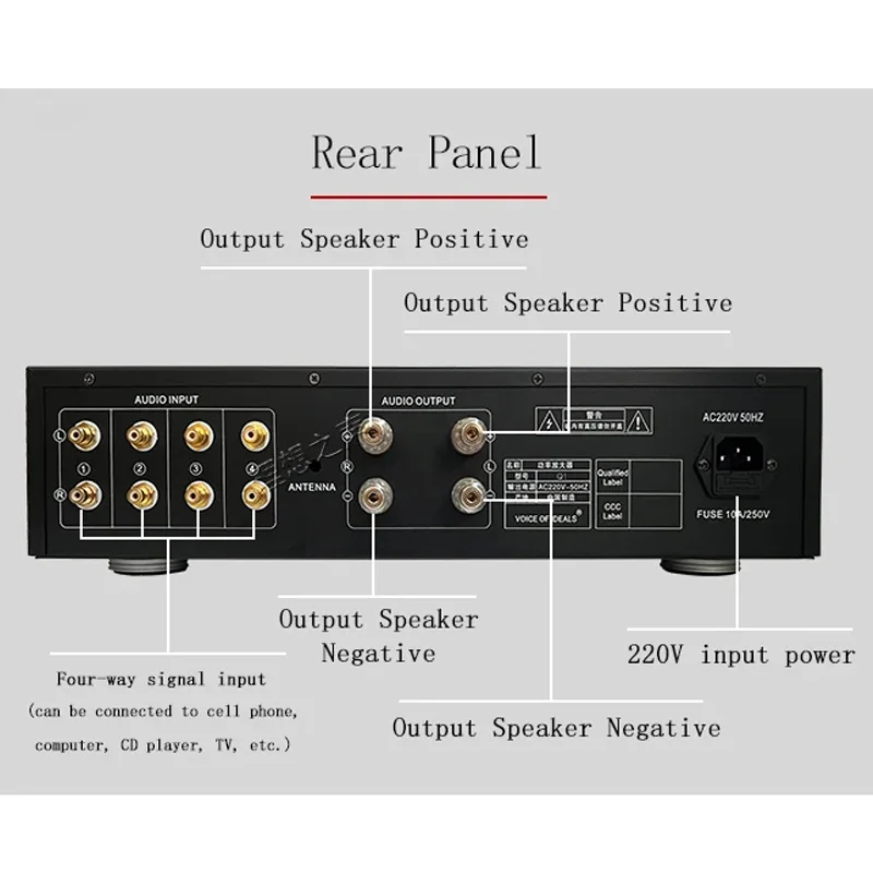 AIYIMA SMSL A288 Wzmacniacz mocy HIFI 100W * 2 America ON Gold Sealed Tube Audio Amp Domowe wzmacniacze kombinowane