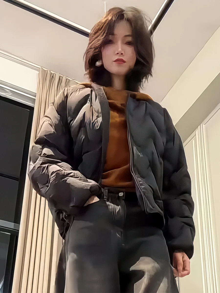 Or Bla Du down Jaet Ropa de abrigo cálida y holgada para mujer Casual Sle Invierno Nueva llegada Tamaño pequeño Ci Ocio Thiened Z...