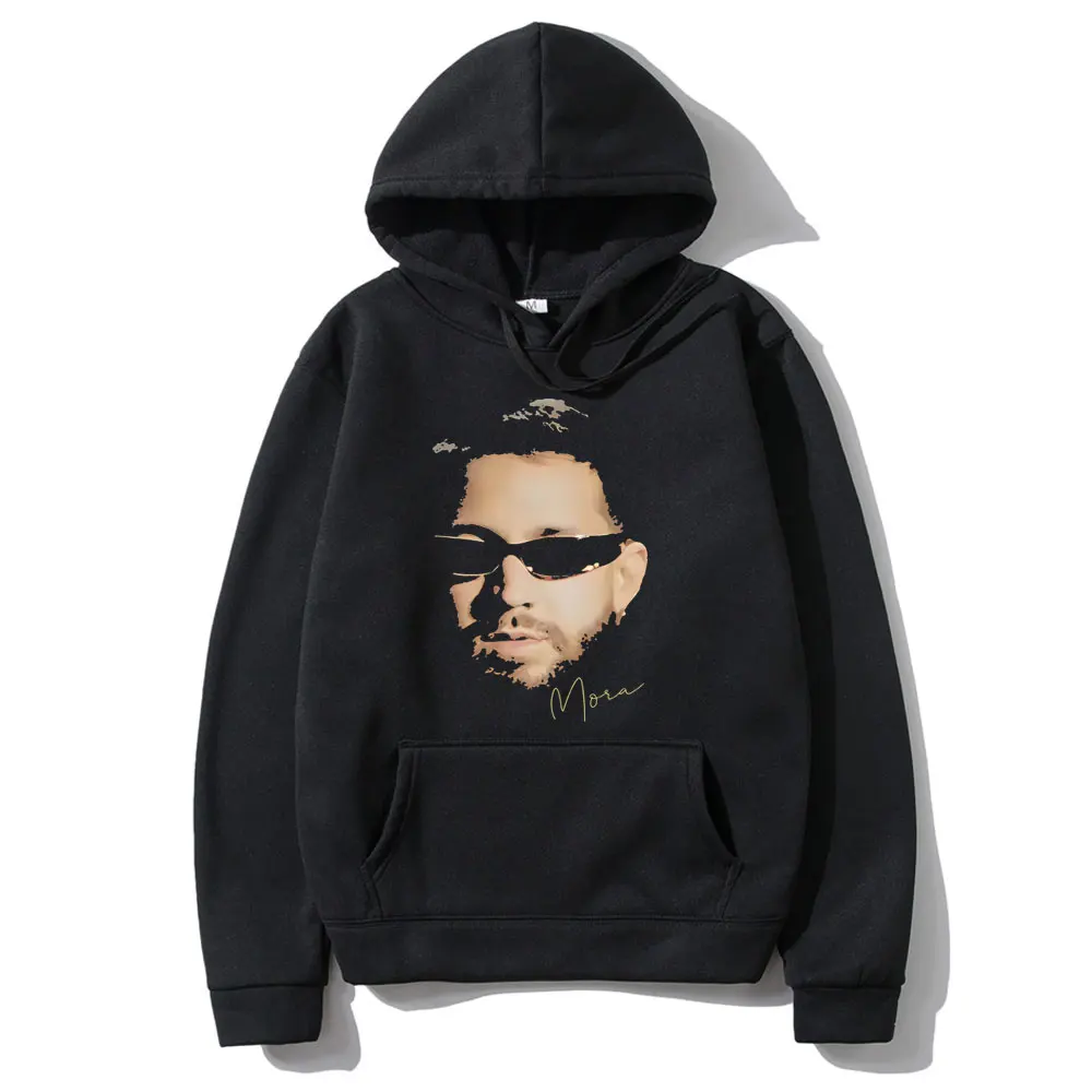 

Rapper Mora Face Graphic Hoodie Men Women Hip Hop Fashion Oversized Sweatshirt Men's Casual Fleece Vintage Hoodies Streetwear