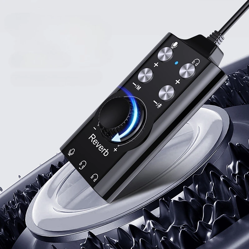 New External USB Sound Card ABS Volume Adjustable Audio Adapter 3.5mm Jack Driver-free Computer Voice Changer