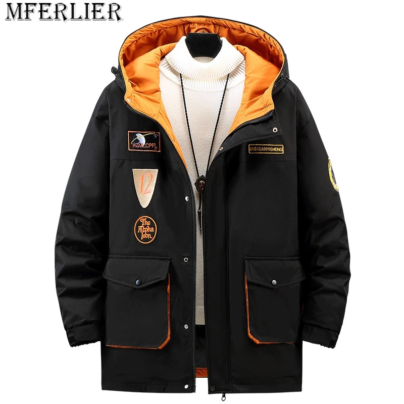 

11XL 10XL Plus Size Men's Clothes high-quality Winter Thickened Warm Leisure Parkas Loose Jacket Multi-Pockets Parkas 170KG