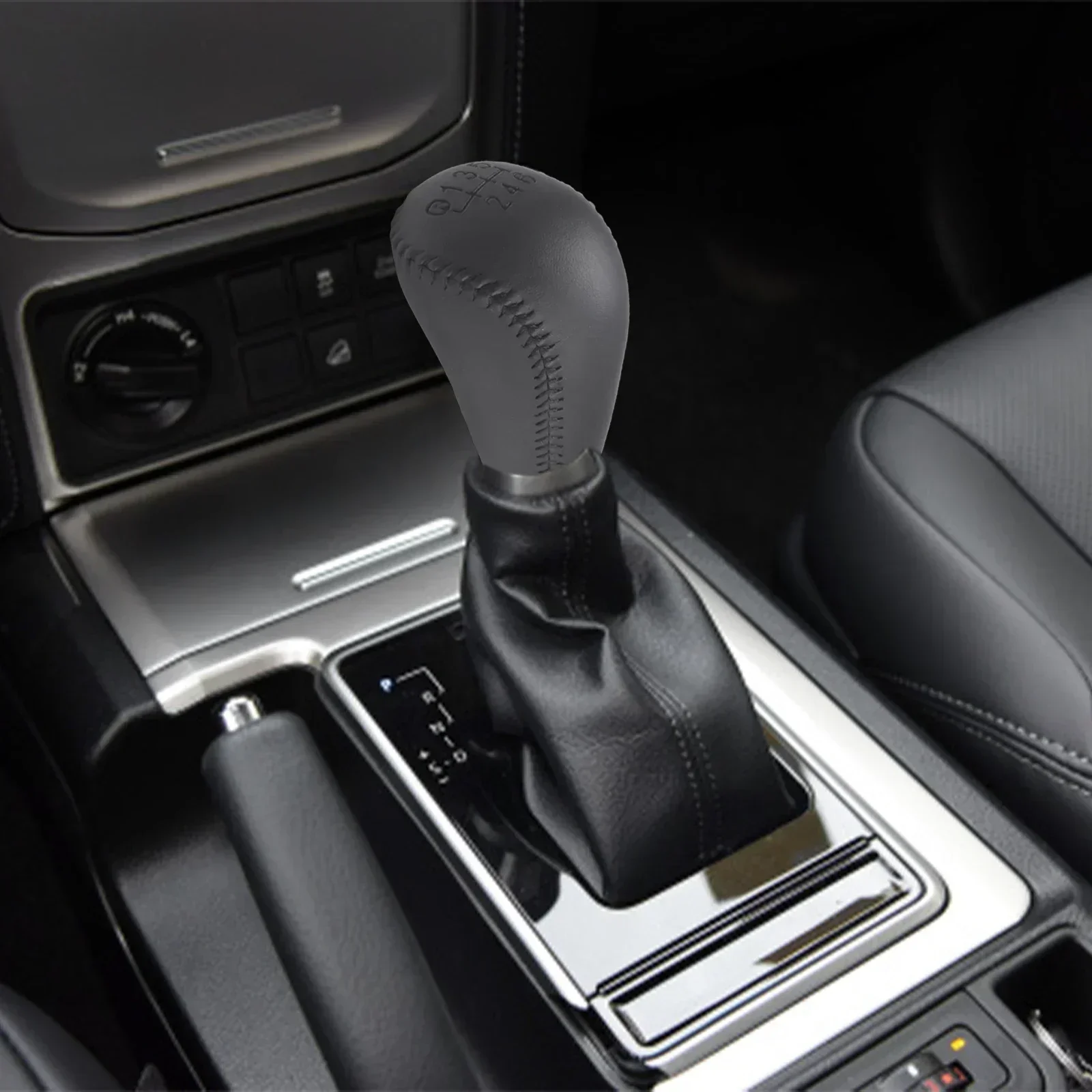 Enjoyable And Responsive Driving Experience With Leather 6 Speed Gear Shift Knob For Toyota For Prado 120 150 GDJ GRJ