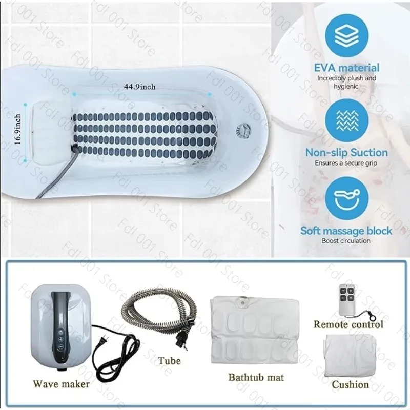 Hot Summer Electric Bathtub Bubble Massage Mat Waterproof Anti-slip Body Spa Air Bubble Bath Massage New Arrival