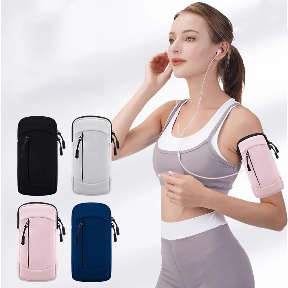 

Running Phone Holder Armbands Sports Cases for Moblie Phone PU Leather Jogging Bag Gym Waterproof Universal Phones Arm Pouch