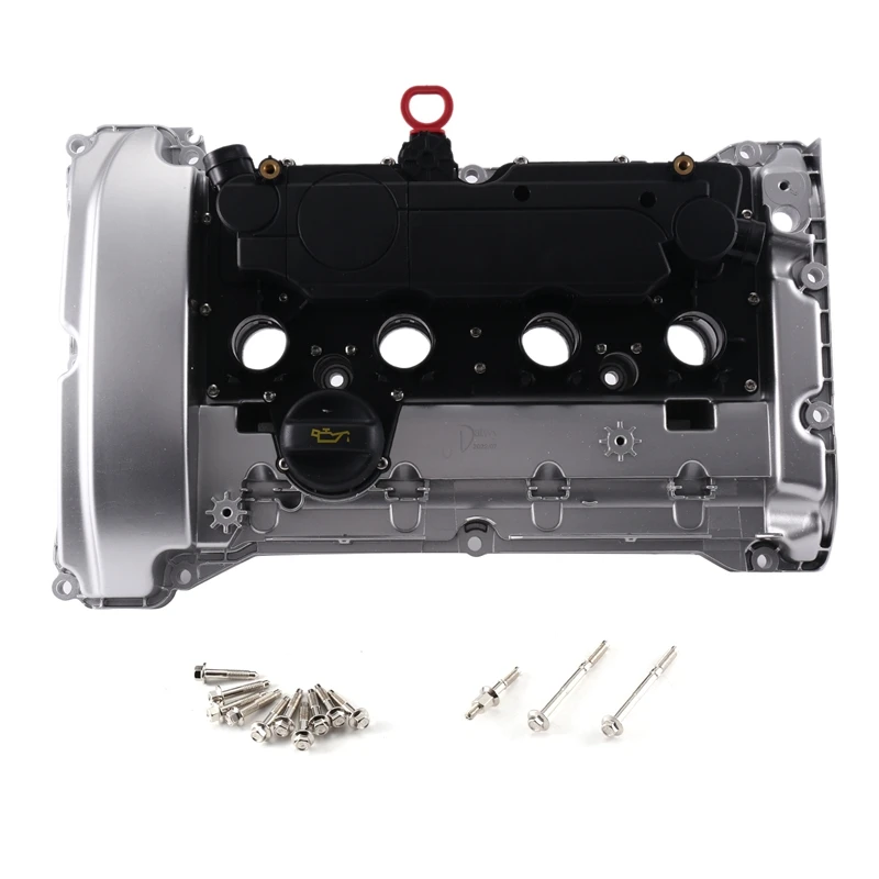 Car Aluminum Double Valve Petrol Engine Cylinder Valve Cover For Peugeot 308 3008 208 Citroen C4 DS3 DS5 6V THP