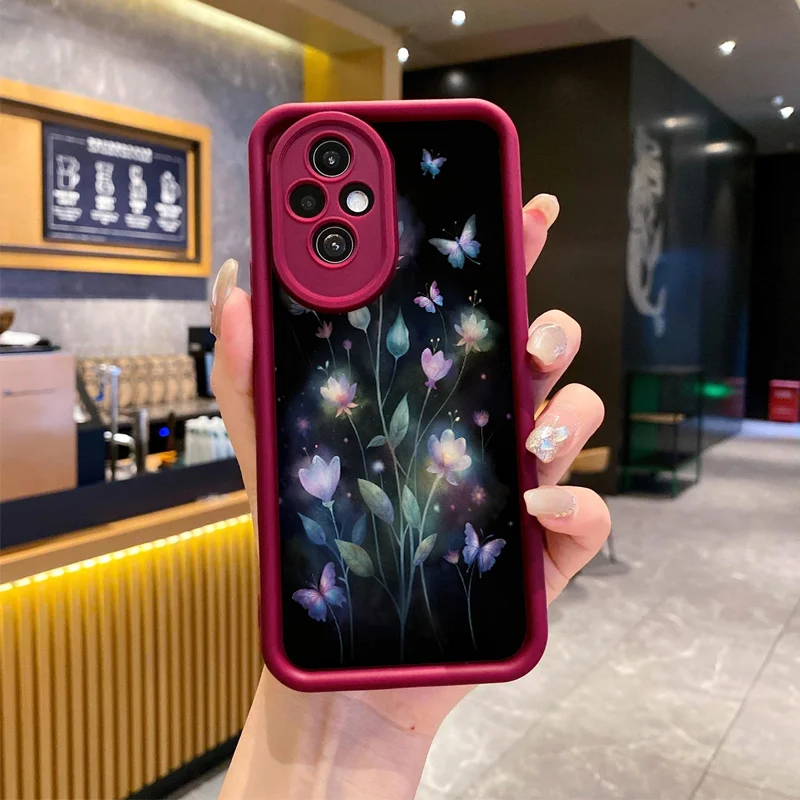 خمر الأزهار الفن فراشة زهرة نمط جراب هاتف ل OnePlus 10 R 11 12 Nord 2 3 4 CE3 CE4 CE5 لايت ACE2 ACE3 لينة يغطي