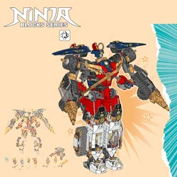 1100+pcs Movie Ninja Series Ultra Combo Mech Building Blocks 71765 Technical Bricks 7 Figures For Birthday Children Gifts