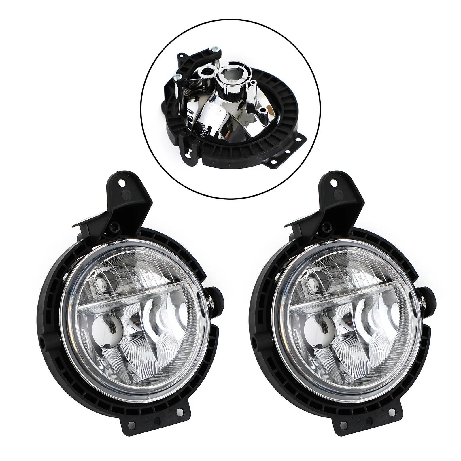 Pair Fog Lights Front Left and Right For Mini R55 R56 R57 R58 Cooper 2007-2015 `