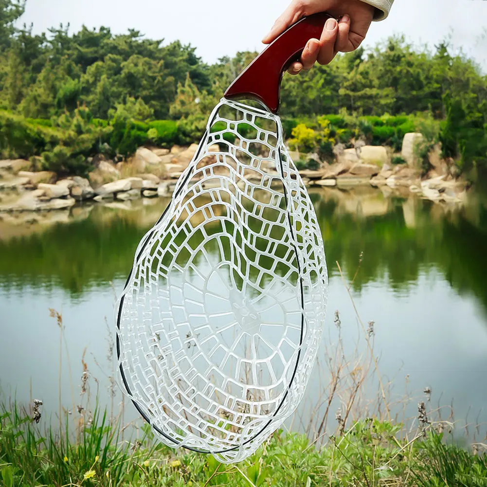 شبكة أرضية السمك بمقبض خشبي، شبكة سمك قابلة للطي للأطفال والكبار في المياه المالحة والمياه العذبة #1