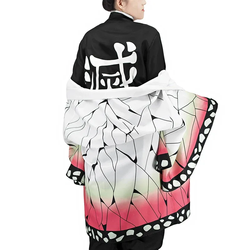 Bear's Den Anime Demon Slayer Kimetsu no Yaiba Kochou Shinobu disfraz Cosplay mujer capa Kimono Hallo nuevo 2025
