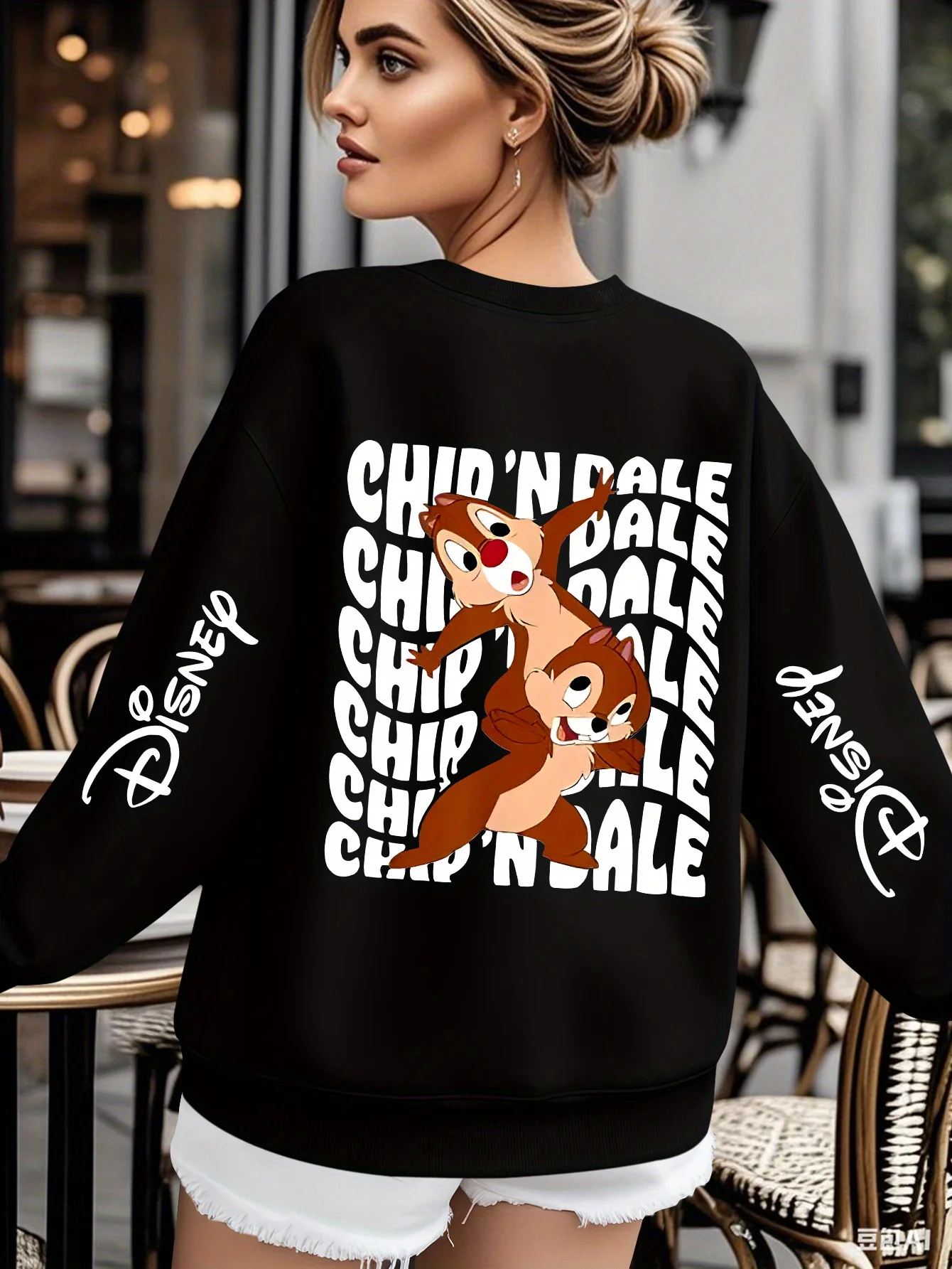 Disney Chip 'n' Dale Sweatshirt Dames Heren Katoenen Hoodies Trui Herfst Winter Fleece Oversize O-hals Jas Casual Top Comfort