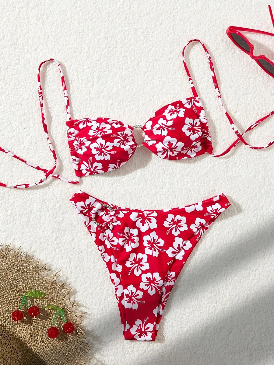 

Micro Bikinis 2026 New Swimwear Women Swimsuit Sexy Brazilian Bikini Set Halter Print Beachwear Bathing Suit biquini Female