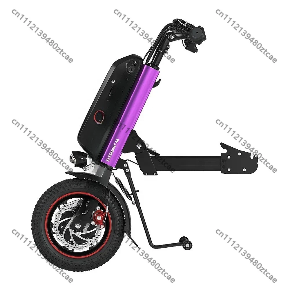 A6 500W Electric Handcycle, 12Inch Wheelchair Attachment, Portable Hand Bike for Disabled Elderly, 36V Li-ion Mobility Scooter