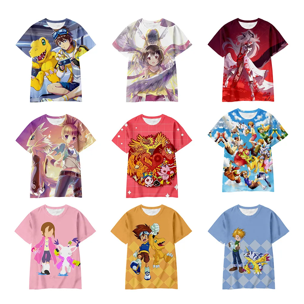 New Fashion Digimon Adventure 3D Print T-shirt Anime Digital Monsters Men Women Casual T Shirt Harajuku Hip Hop Tees Tops Unisex
