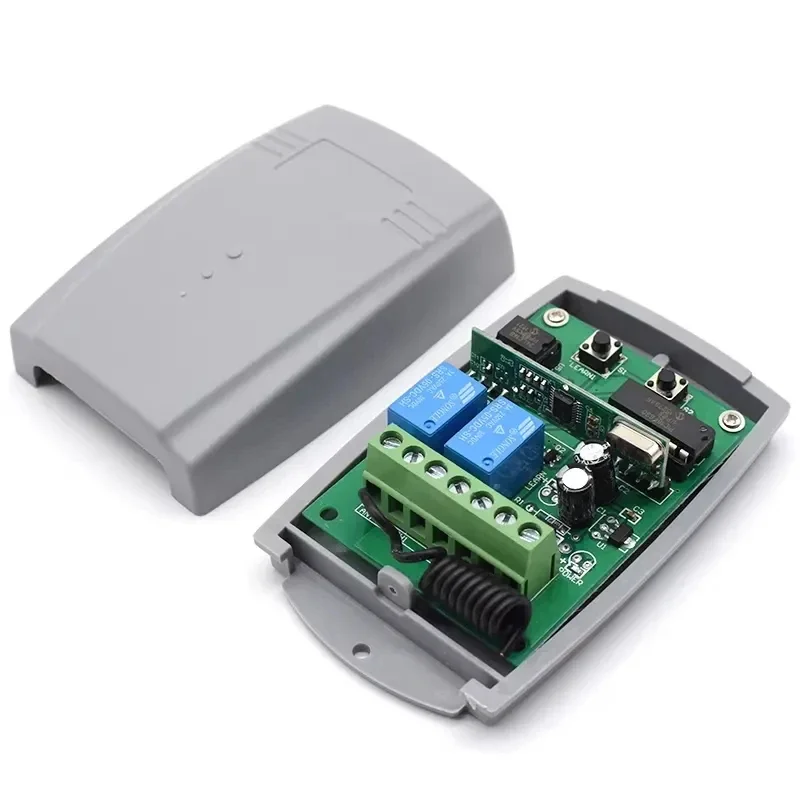 Universal Garage Door Remote Control Receiver 2CH 433.92MHz Fixed Code and Rolling Code Universal