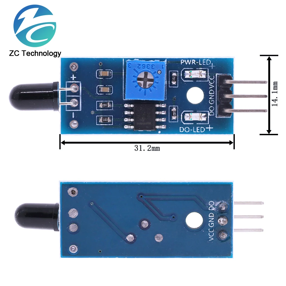 modulo-sensor-de-deteccao-de-chama-infravermelho-ir-3-fios-modulo-sensor-de-chama-ir-detector-smartsense-para-arduino