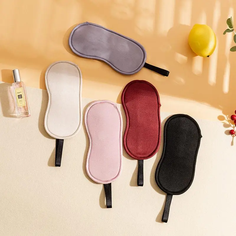 

Silk Sleep Mask Double-Sided Women's Eye Protection Light Blocking Breathable Ice Compress Fatigue Relief Ear Hanging Design