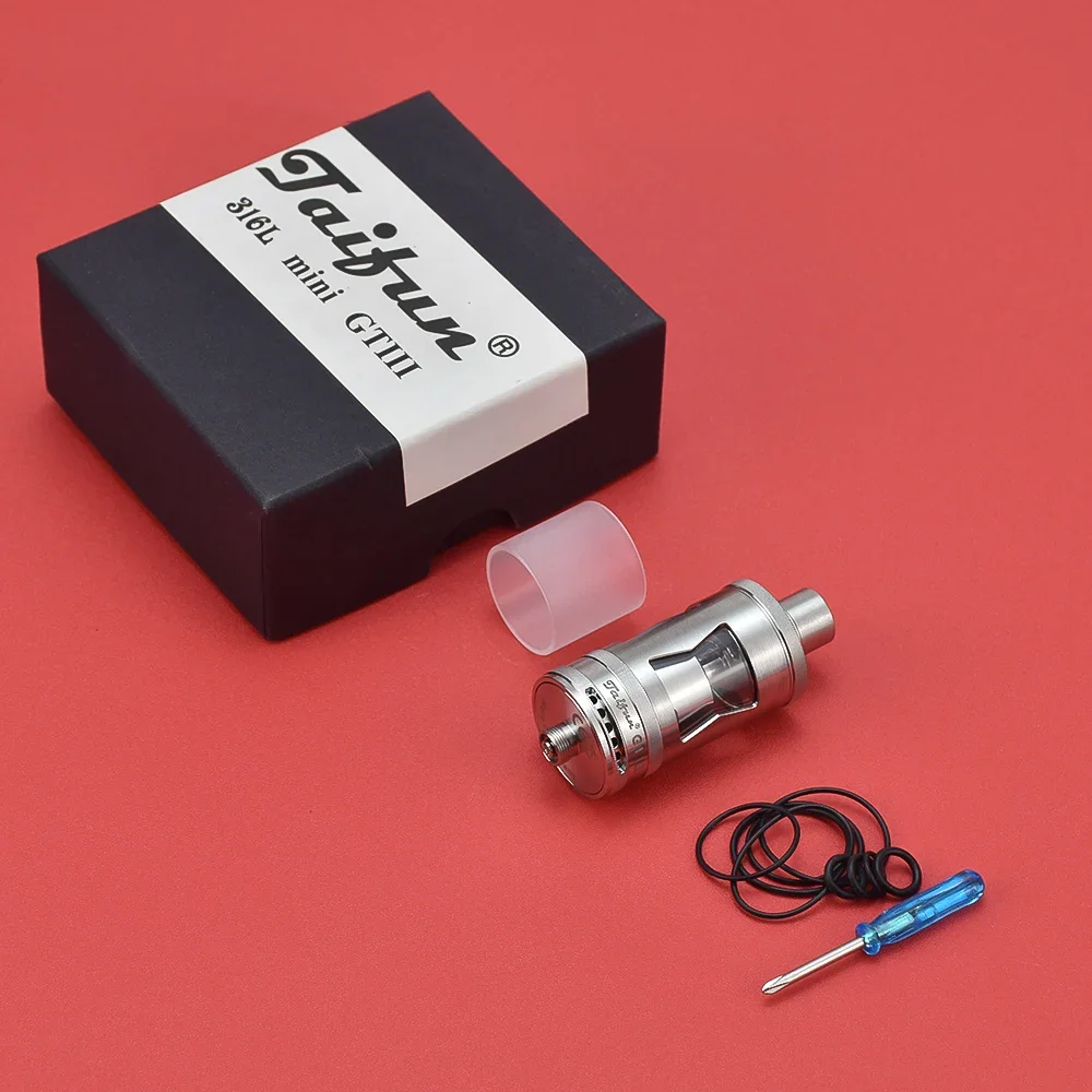 Taifun GT3 mini rta 23mm 316 الفولاذ المقاوم للصدأ قابلة لإعادة البناء 510 خزان السجائر الإلكترونية مقابل TAIFUN GT4 S RTA thc tauren rta