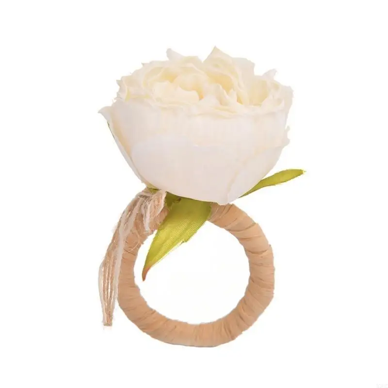 

Кольцо для салфеток с розой, держатель с пряжками для салфеток, украшение стола, свадебная вечеринка, банкет X3UC