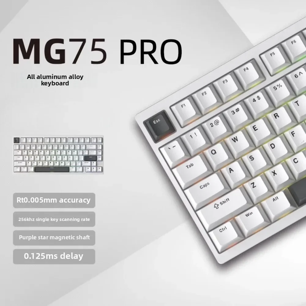 IROK MG75 PRO teclado mecânico de eixo magnético todo em alumínio