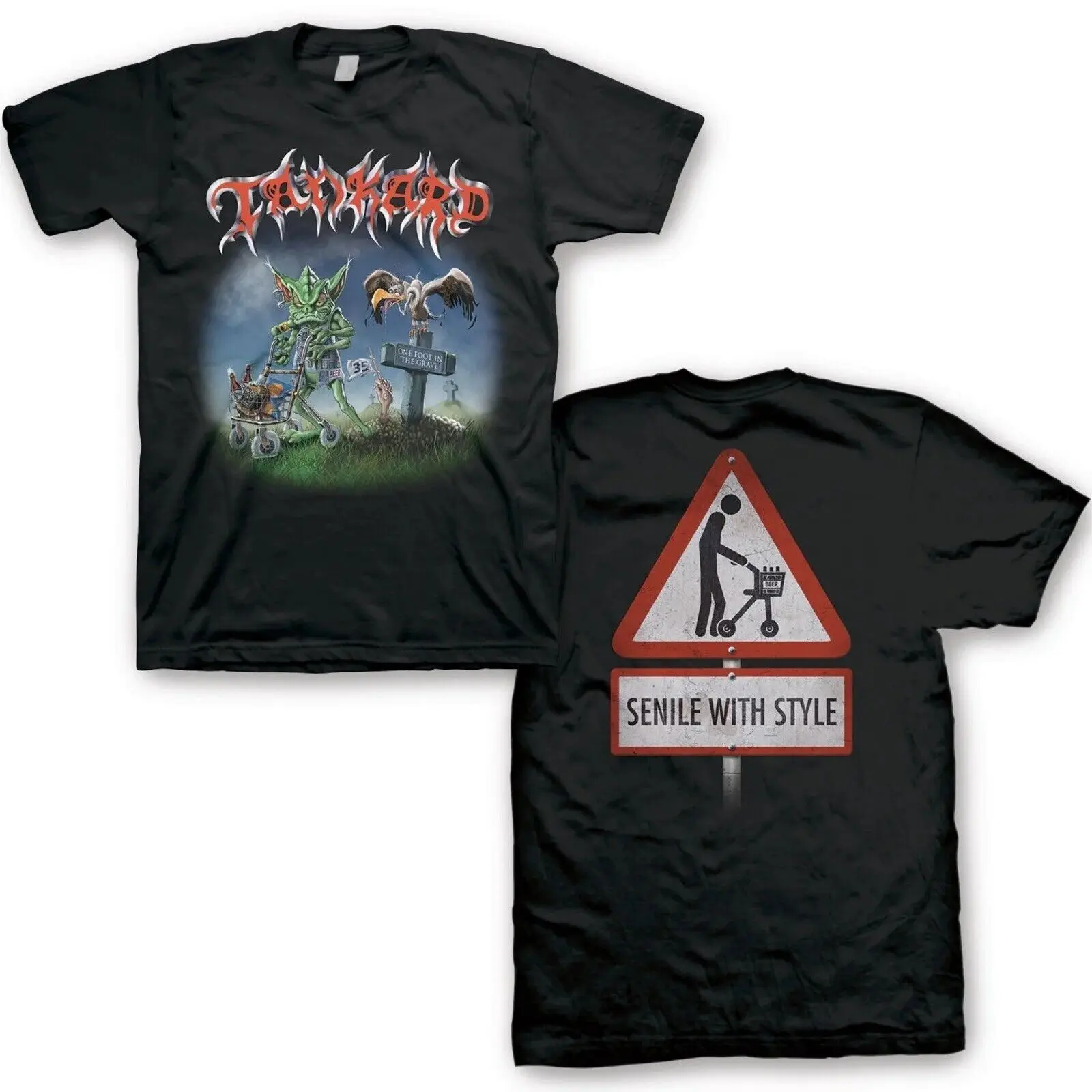 TANKARD cd cvr ONE FOOT IN THE GRAVE Official SHIRT XL New chemical bourbon