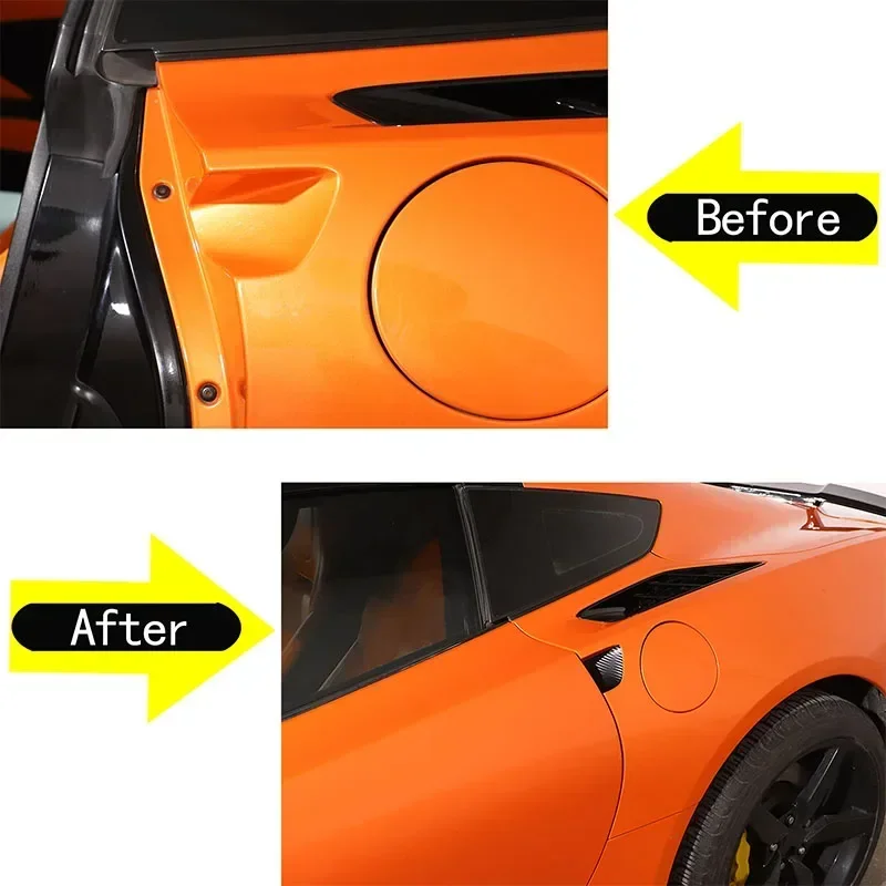 

For Chevrolet Corvette C7 2014-2019 PVC Black Car Exterior Door Handle Bowl Cover Trims Sticker Car Accessories