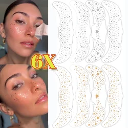 Lasting Glitter Freckles Face Tattoo Sticker Waterproof Sparkle Heart Star Temporary Tattoos Women Party Festival Makeup Decals