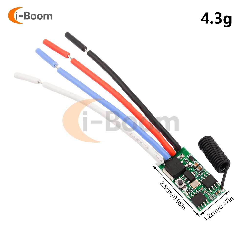 Modulo di velocità dimmerabile e regolabile Wireless DC3.7V-24V 5A interruttore del Driver del motore del telecomando per motore luci a Led