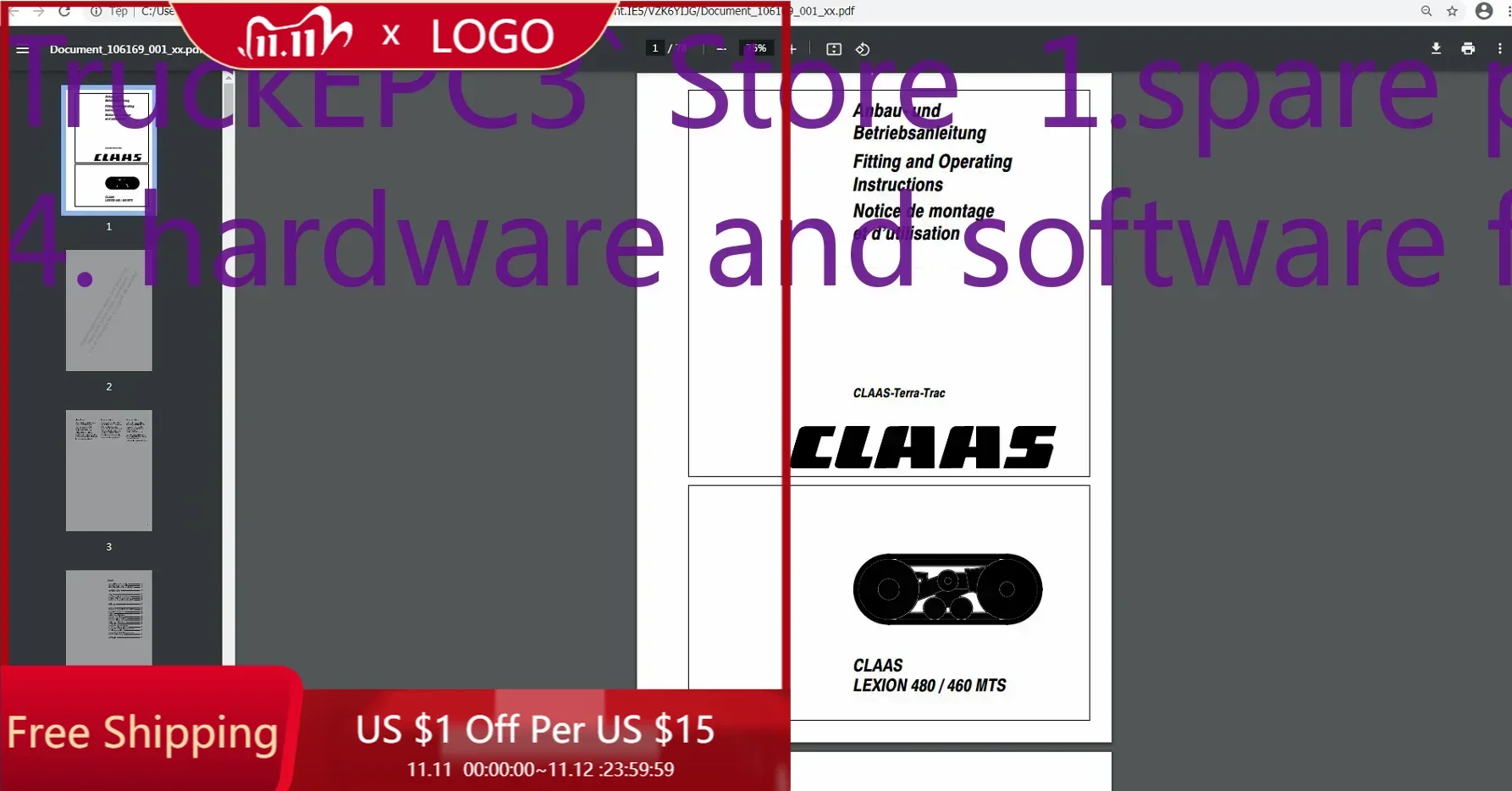 

TruckEPC3 CLAAS WebTIC Offline RO_ROMANI 05.2025 Оператор Руководство по ремонту и обслуживание Документация DVD