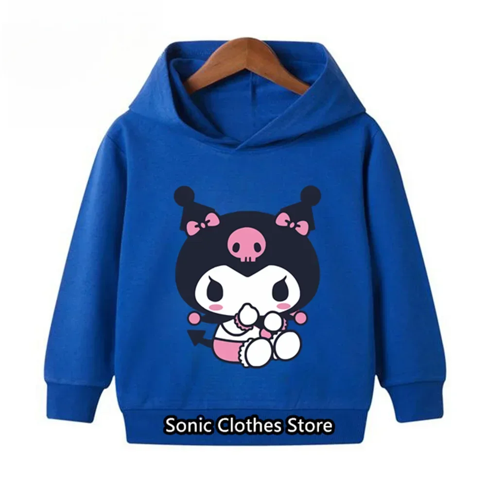 Sweatshirt Kids Kuromi Hoodie Manga Japanese Anime Children Kuromi Sweatshirt Kids Clothes Tops Boys Girls Tee Baby Hoodies