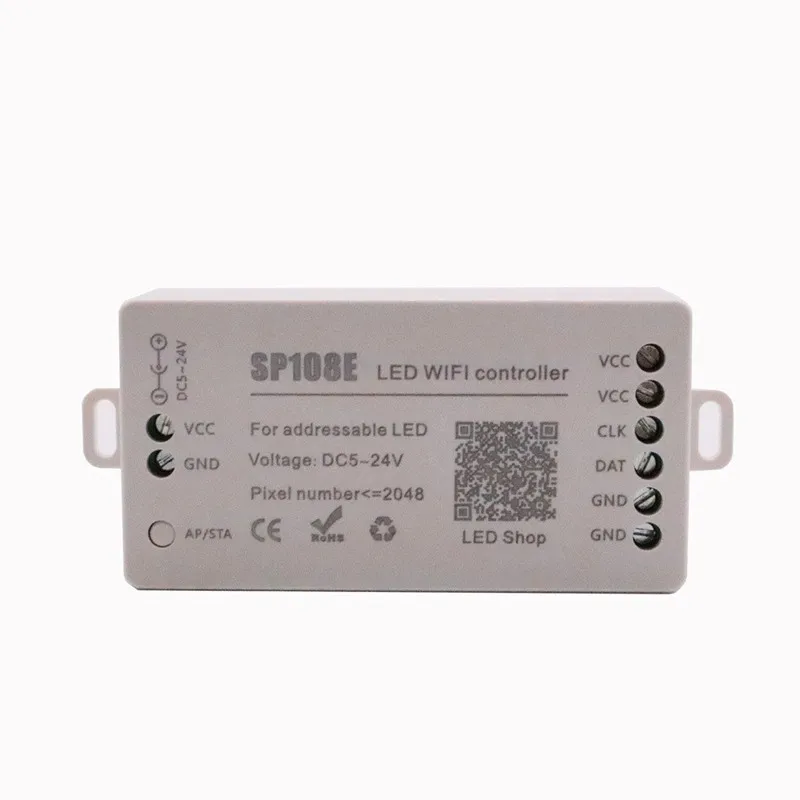 SP108E Wifi Led Controller DC5-24V WS2811 WS2812B WS2813 WS2815 SK6812 Led Strip Module Light Smart APP Wireless Control