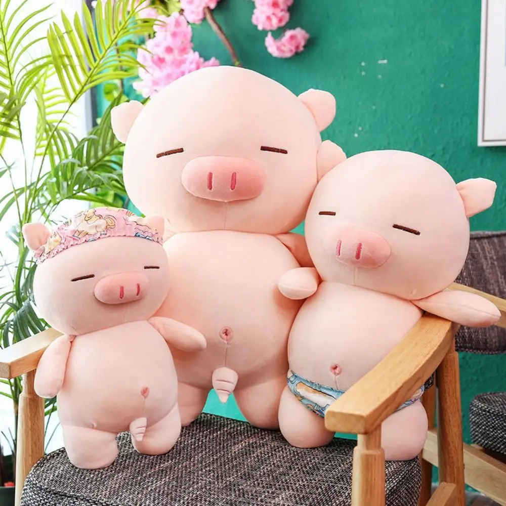 กางเกงว่ายน้ํา Rogue Pig Plush ตุ๊กตาสีชมพูซอฟต์แวร์ Beach Pig Plush ของเล่นน่ารัก Kawaii Pig Piggy ตุ๊กตาของเล่นงานแต่งงานหุ่น