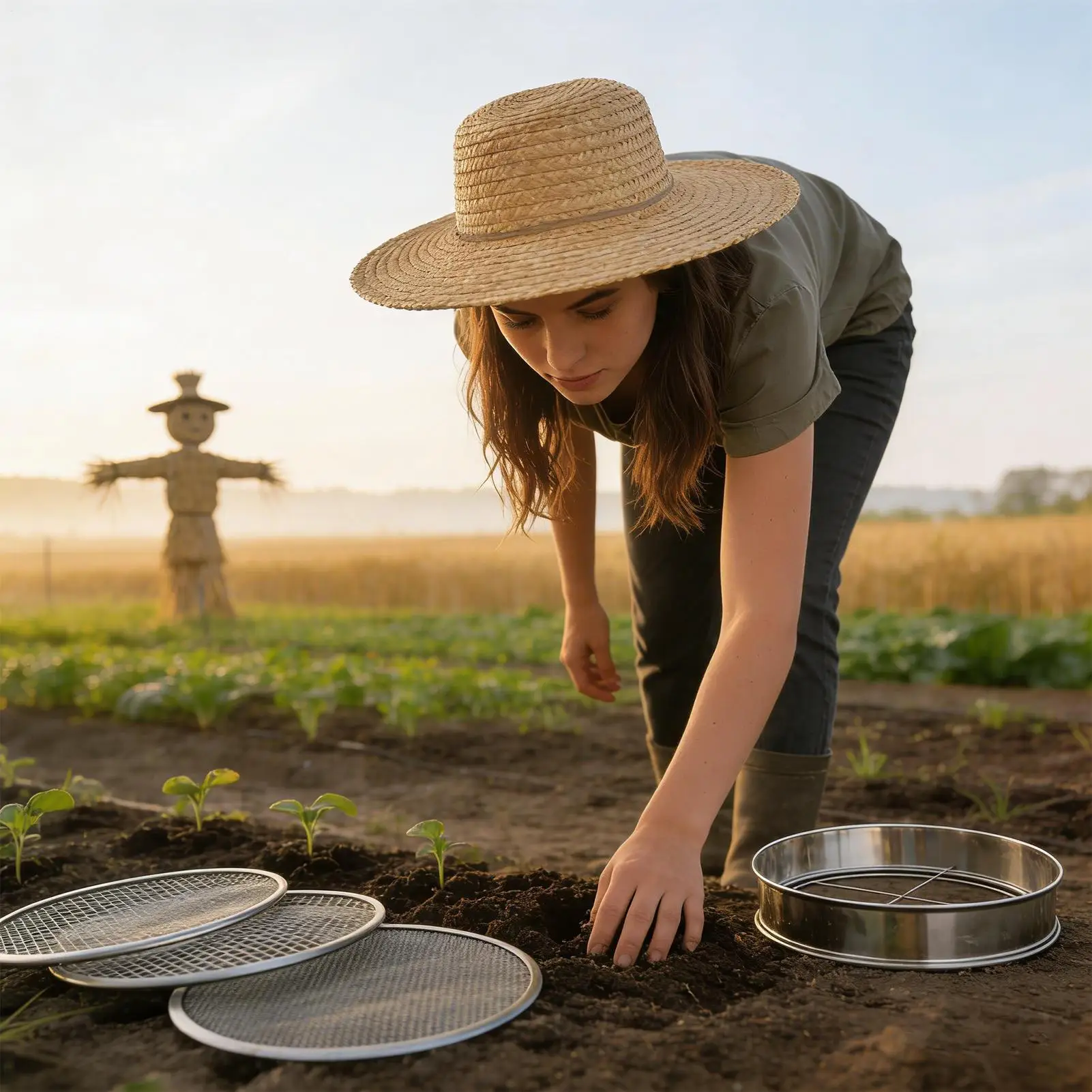 

Soil Sifter For Gardening Compact Garden Sieve Meshes Soil Sieve For Gravel Sawdust Vermicompost Grass Cat Litter Compost Debris