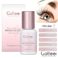 Gollee-pegamento adhesivo rosa para extensión de pestañas, adhesivo para pestañas de volumen, suministros individuales para pestañas, venta al por mayor, 5ml