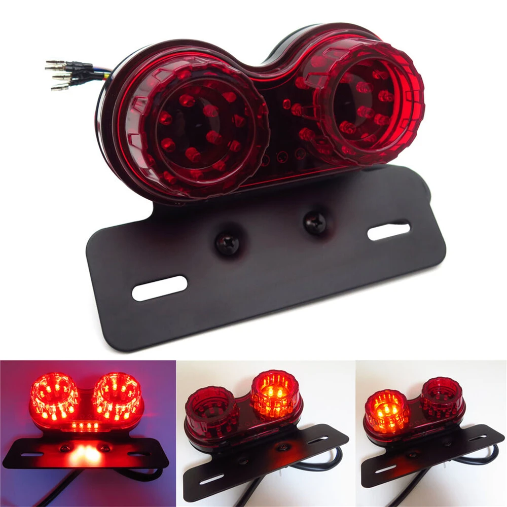 40W LED Tail Light Integrated Driving&Brake Light Turn Signal Lamp for Most Motorcycle Street Bike Cruiser Chopper