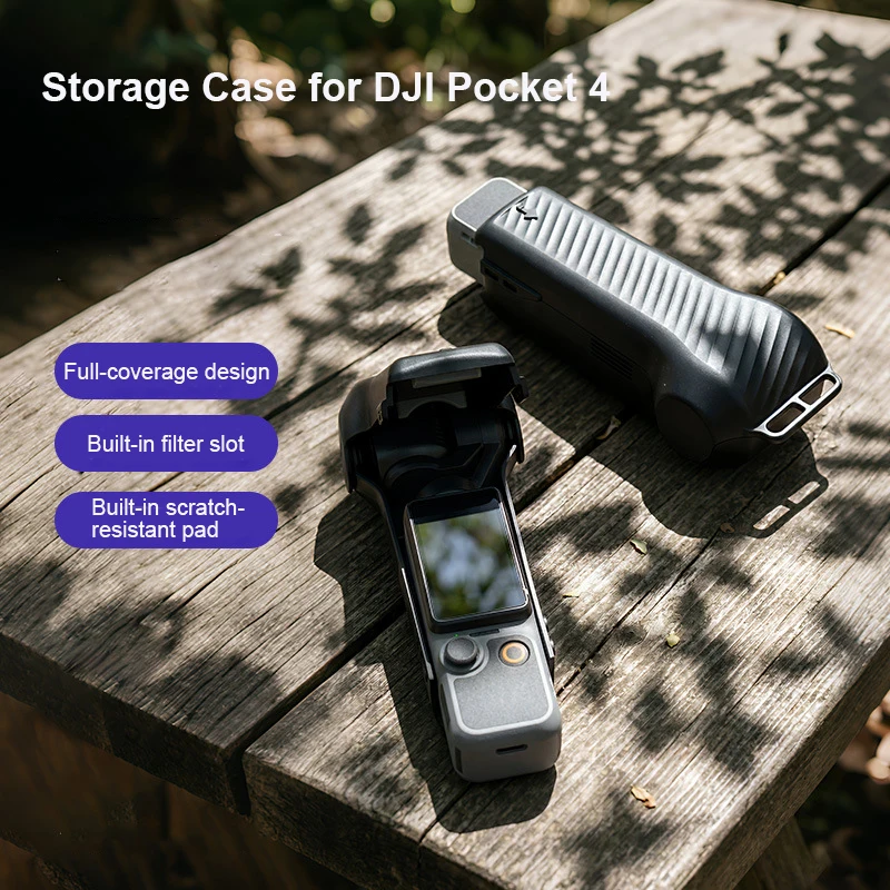 

Чехол для хранения DJI Pocket 4 с полной защитой, встроенными слотами для фильтров, защитой от царапин, легкий, 60 г, износостойкий.