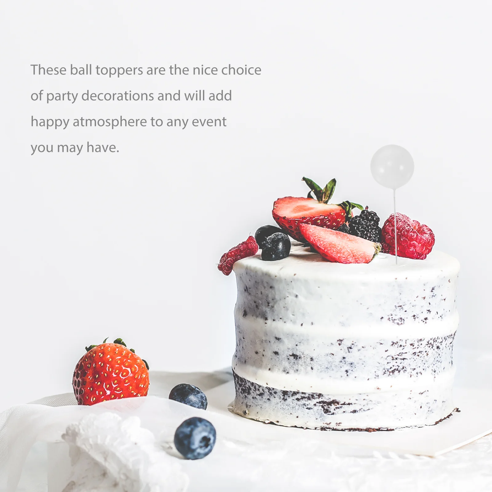 

30Pcs Mini Foams Ball Cake Toppers Inserts for Wedding Anniversary Birthday Balls Dessert Topper Cake Inserts Dessert Picks