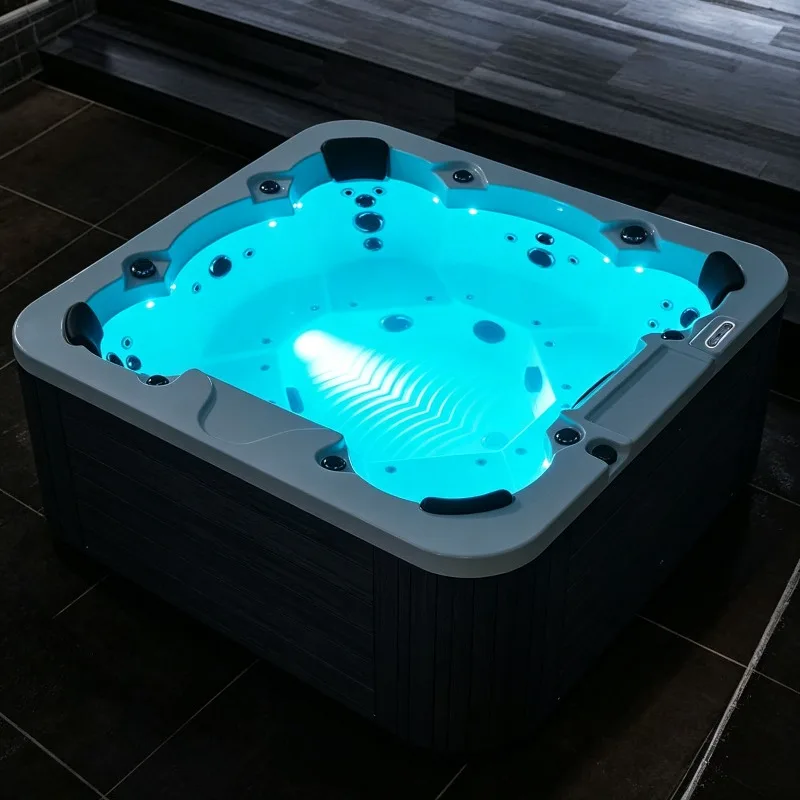 Luxury Spa Bath Europe Hydrotherapy Acrylic Outdoor Hot Tub Whirlpool Bathtub Convenient Massage Function Air Jet Bath