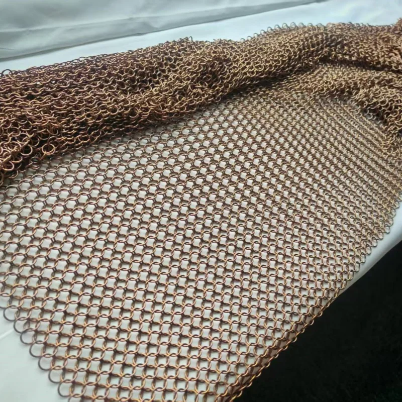 대형 사이즈 컬러풀 투명 메탈 체인 메일 벽 장식 DIY 프로젝트 룸 디바이더 및 커튼 액세서리