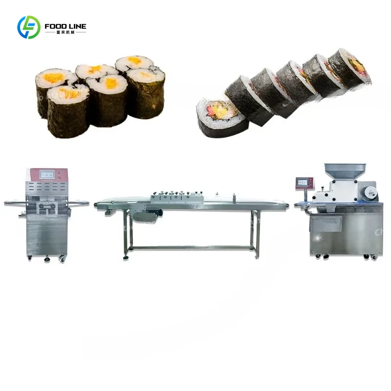 Customized Fully Automatic Sushi Production Line Rice Ball Rolling Machine With Rice Milling Function