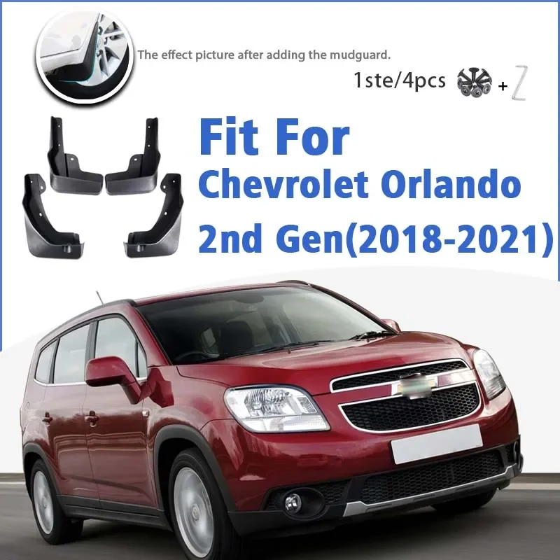 

Брызговики для Chevrolet Orlando 2018-2021, 4 шт.