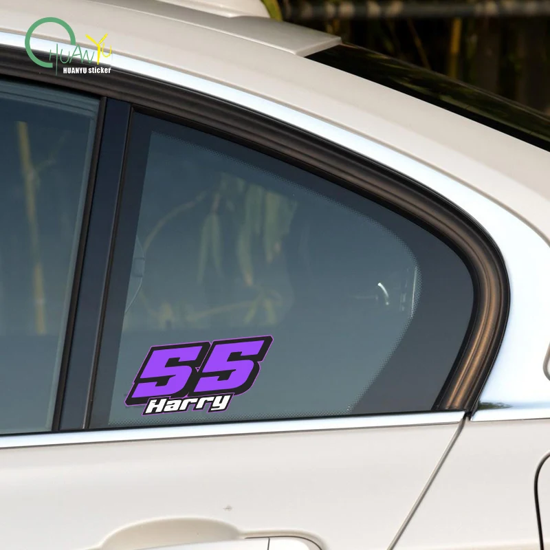 Purple Racing Number 55 Creative Personalized Car Decal Scratch Cover Body Decoration Sticker view 6