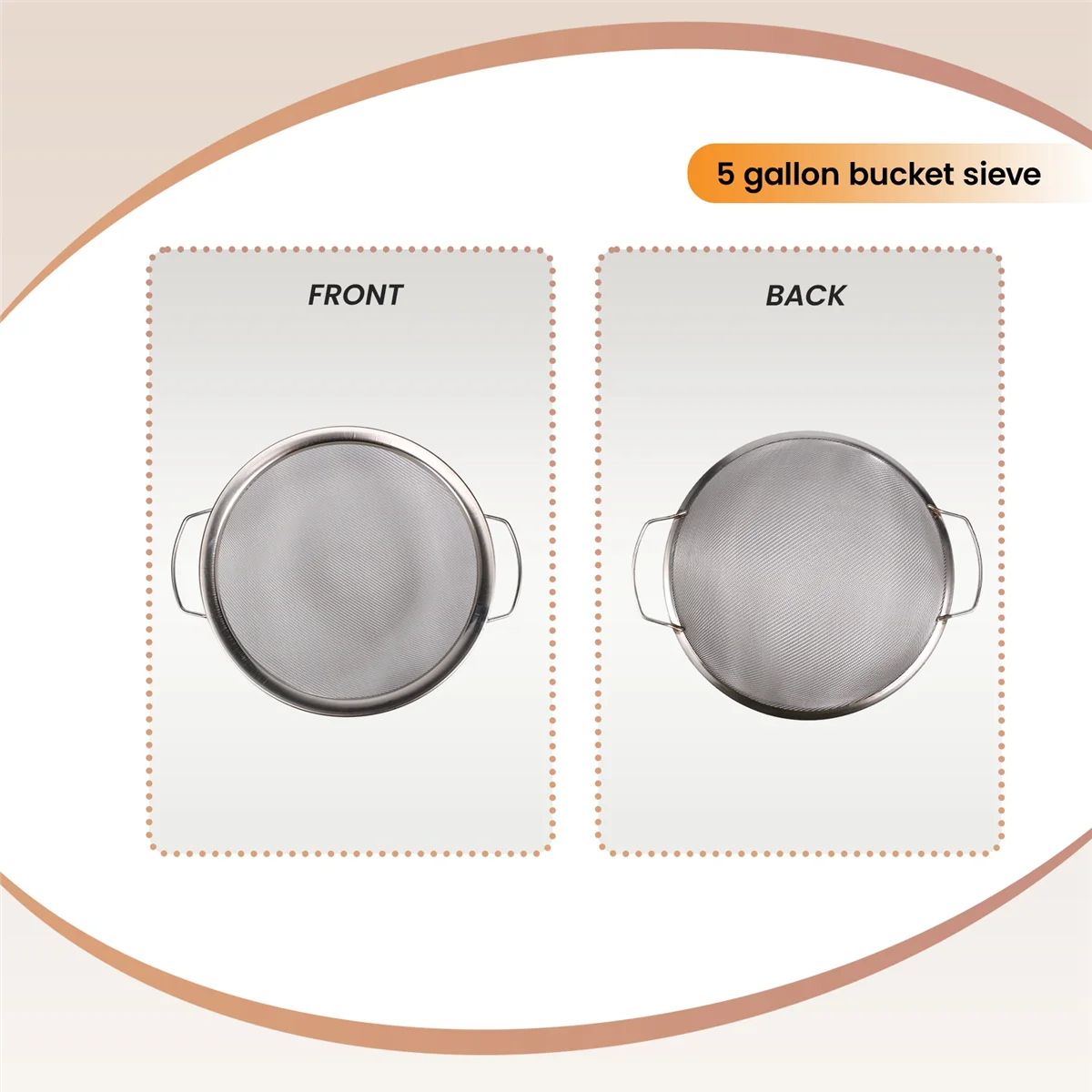 

Practical Paint Strainer Mesh Stainless Steel Paint Emulsion Honey Funnel Filter Cover Filter Tool Product 60-Mesh 11.4Inch Widt