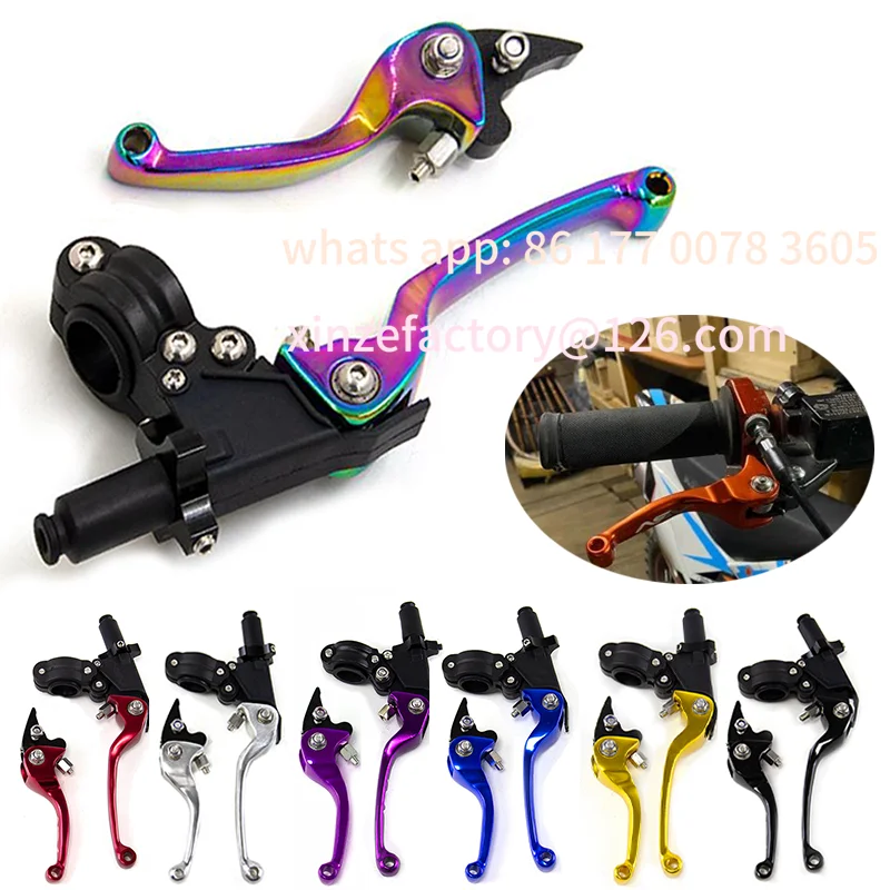 

Customizable 1 Pair Universal Motorcycle Clutch Brake Handle Drum Lever Off-road Vehicle Handlebar Clutch Bull Horn