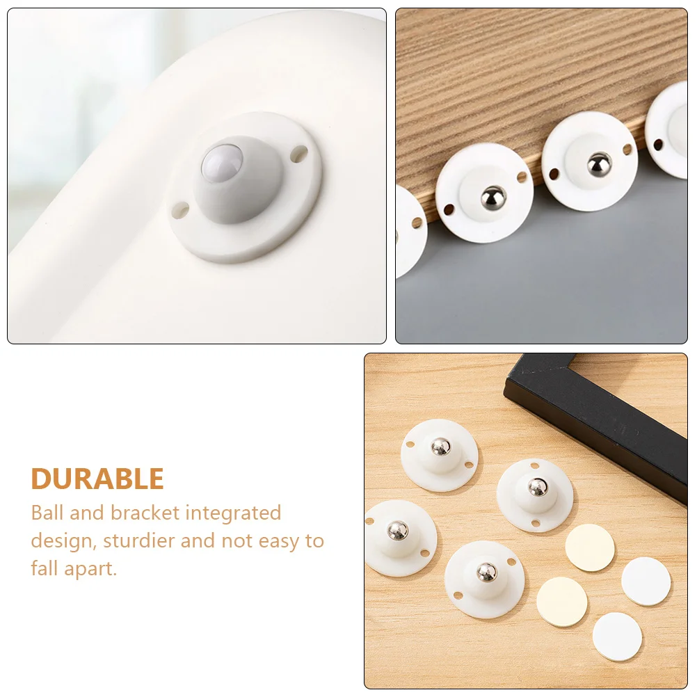 8 Pcs Paste The Universal Pulley Swivel Casters Mini Fixed Wheels Flowerpot Storage Case Adhesive