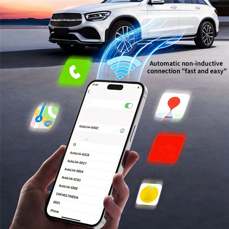 

ABMF-автомобильное радио, беспроводные автомобильные системы Carplay, беспроводной Carplay для адаптера, автомобильный воспроизведение, умный ключ, проводной к беспроводному, красный