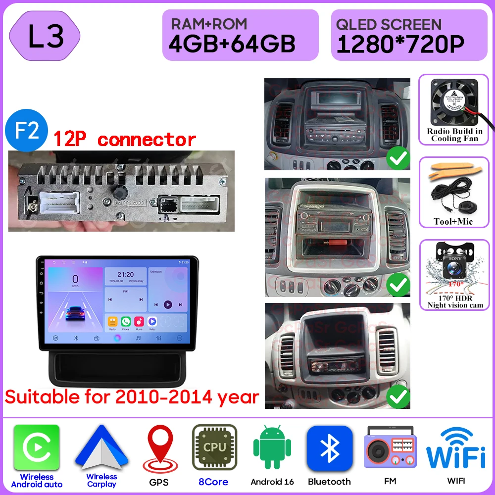 Autoradio Voor Renault Trafic 2 Voor Opel Vivaro EEN Voor Nissan primastar 2001-2014 Video Player Carplay Geen 2din multimedia GPS BT