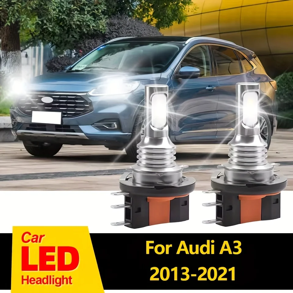 

2pcs H15 LED Headlight Bulbs Car Fog Light Driving Lights DRL 6000K for Audi A3 2013-2016 2017 2018 2019 2020 2021