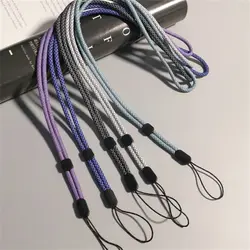 Fluorescent Long Phone Lanyard Neck Hanging Adjustable Cell Phone Strap Hanging Cord Nylon Mobile Phone Chain Key Strap