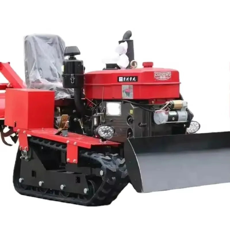 25HP Multifunctional Tracked Micro Tiller Mini Walking Tractor for Orchard Greenhouse Planting